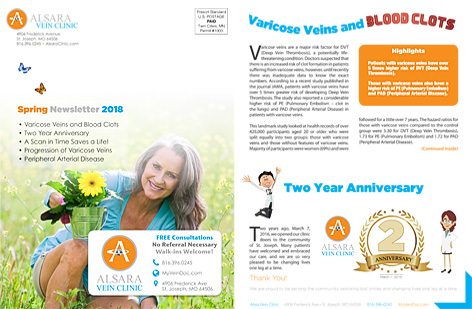 Alsara Vein Clinic Spring Newsletter 2018