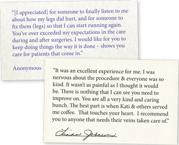 patient testimonials - Alsara Vein Clinic